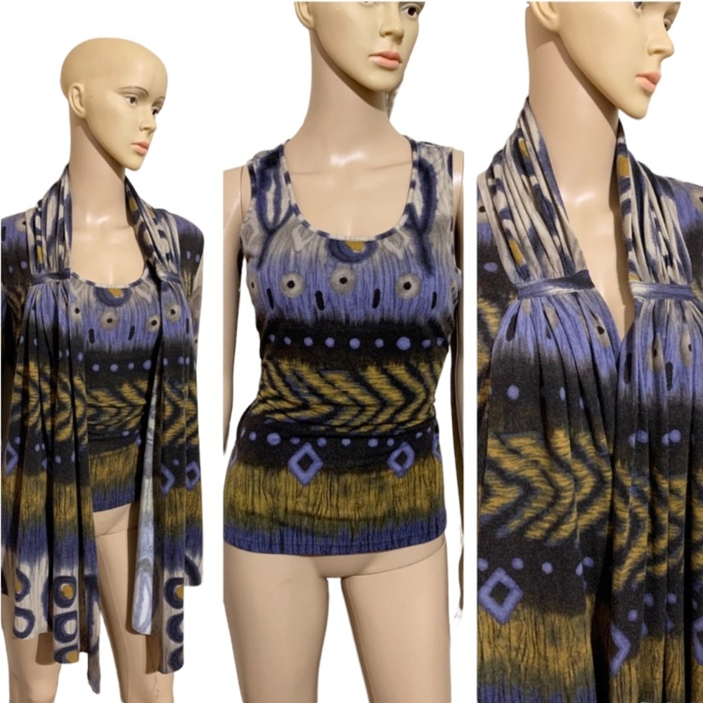 Metric 2 piece cardigan and shell tank